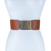 SQUARE RHINESTONED SMOCKED BELT