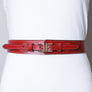 Leather Double Buckle Adjustable Waist Belt