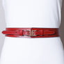 Leather Double Buckle Adjustable Waist Belt