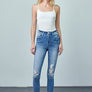 HIGH RISE ANKLE SKINNY JEANS