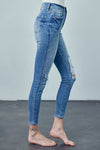 HIGH RISE ANKLE SKINNY JEANS