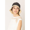 DIONA J TWO TONE STRAW BUCKET HAT ONE SIZE COLOR BLACK