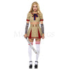 Robotic Doll Killer 4 Pc Khaki Women’s Halloween Cosplay Costume Set Sz S/M