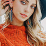 Mixed Bead Feather Chain Boho Earrings