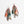 Mixed Bead Feather Chain Boho Earrings