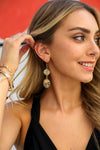 Golden Sunrise Artisan Beaded Drop Earrings
