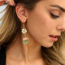 Golden Sunrise Artisan Beaded Drop Earrings