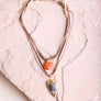 Carnelian & Brown Agate Suede Layered Necklace