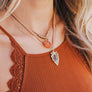 Carnelian & Brown Agate Suede Layered Necklace