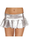 Metallic pleated mini skirt