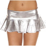 Metallic pleated mini skirt