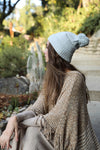 Cozy Boucle Knit Pom Beanie Winter Hat