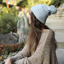 Cozy Boucle Knit Pom Beanie Winter Hat