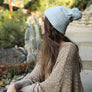 Cozy Boucle Knit Pom Beanie Winter Hat