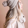 Cozy Boucle Knit Pom Beanie Winter Hat
