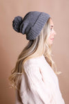 Cozy Boucle Knit Pom Beanie Winter Hat