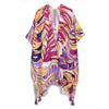 DIONA J TROPICAL PRINT KIMONO ONE SIZE COLOR BERRY