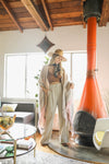 Tone On Tone Stripe Bohemian Ruana Wrap