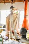 Tone On Tone Stripe Bohemian Ruana Wrap