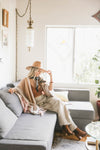 Tone On Tone Stripe Bohemian Ruana Wrap
