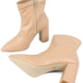 Pointed Toe Bootie with a Block Heel