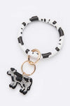 Stone Cow Key Chain Bracelet