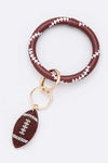 Rhinestone Football Bracelet Key Chain