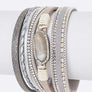 Genuine Stone Mix Media Magnetic Cuff