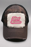 Heart Breaker Pink Outline Trucker Hat