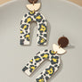 Embossed animal print arch drop earrings