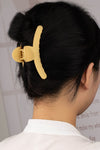 Matte finish curve shape jumbo hair claw clip