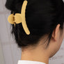 Matte finish curve shape jumbo hair claw clip