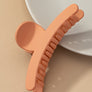 Matte finish curve shape jumbo hair claw clip