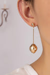 Disco ball drop earrings