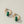 Mini hoop earrings with donut shape natural stone