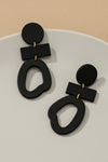 Geo shape link drop earrings