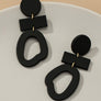 Geo shape link drop earrings