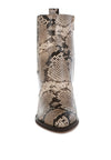 Cornus Snake Print Ankle Boots