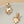 puffy heart drop earrings with rhinestones stars