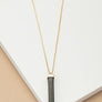 LONG BAR NATURAL STONE PENDANT NECKLACE