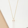 LONG BAR NATURAL STONE PENDANT NECKLACE