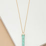 LONG BAR NATURAL STONE PENDANT NECKLACE