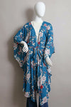 Floral Butterfly Sleeve Kimono Wrap - Chic Style