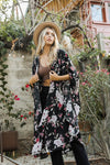 Floral Butterfly Sleeve Kimono Wrap - Chic Style