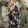 Floral Butterfly Sleeve Kimono Wrap - Chic Style