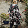 Floral Butterfly Sleeve Kimono Wrap - Chic Style