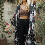 Floral Butterfly Sleeve Kimono Wrap - Chic Style