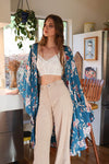 Floral Butterfly Sleeve Kimono Wrap - Chic Style