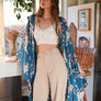 Floral Butterfly Sleeve Kimono Wrap - Chic Style