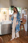 Floral Butterfly Sleeve Kimono Wrap - Chic Style